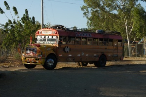 A typical Nicaraguan bus. 
